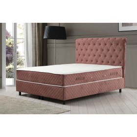 Resim Minar Sonata Baza Başlık Yatak Gül Kurusu 90x190 