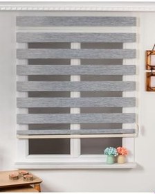 Resim Network Awm Düz Zebra Perde grizbr, Gri, 160 x 200 