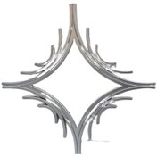 Resim Ayna Cnc Model Mdf Kesim Modern Tarz Estetik Çizgi Parlak Gümüş 