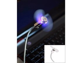 Resim Gaman SL-UF02 Aç/kapa Düğmeli USB Vantilatör - Akrobat USB Fan LED Işıklı 