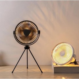 Resim post alley Çok Fonksiyonlu Açık Tripod Ile Tavan Vantilatörü Işık Usb Kamp Led Masaüstü Soğutma Ventilatör 