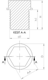 Resim Anahtar Başlı Oringli Vidalı Tapalar 