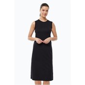 Resim Malabadi Kadın Siyah Ten Rengi 2 Li Set Uzun Kolsuz Elbise Astarı Modal Kombinezon 2m1049 Siyah-ten Rengi 