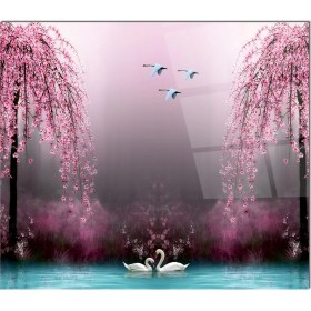 Resim Olinpa Cam Ocak Arkası Koruyucu | Kuğu 