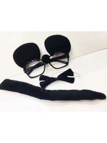 Resim Mickey Mouse Gözlüğü Papyonu Kuyruğu Seti 