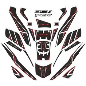 Resim Gogo Tank Pad 003 37 Parça Honda Pcx 125 2025 Siyah Kırmızı Beyaz 