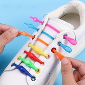 Resim Silikon Bağcıksız Ayakkabı Bağcıkları 12 Adet - Preppy Stil Elastik Düz Ayakkabı Bağcıkları, Perçin Detaylı Düz Renk, Hafif, Spor Ayakkabılar İçin Yıkanabilir 