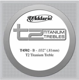 Resim D'addario T4502 Titanium Normal - Si Tek Tel Klasik Gitar Tek Tel 