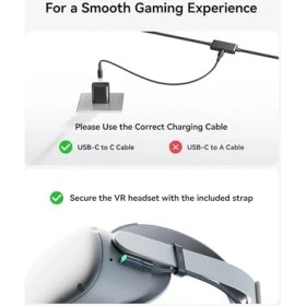 Resim Storemax Inıu Oculus 2/pro Için 16FT Bağlantı Kablosu, Yüksek Hızlı Aktarım Bağlantı Kablosu, Ultra Dayanıklı Güç Için Ayrı Şarj Bağlantı Noktalı Vr, USB 3.0 Tip A'dan C'ye Kablo Vr Kulaklık Aksesuarları ve Oyun Bilgisayarı Için 