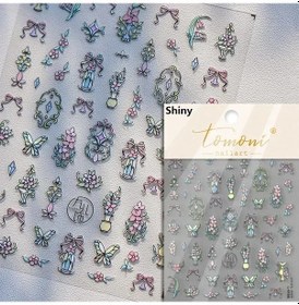 Resim 1 Sayfalık Japon Kawaii Renkli Beyaz Çizgi Ilmek 5d Siyah Kendinden Yapışkanlı Nail Art Süslemeleri Çıkartmalar Şerit Sevimli Çıkartmaları Dıy Çöl Kamuflaj 