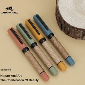Resim JINHAO 58 Ahşap Dolma Kalem - Ergonomik Tasarım, İnce EF Uç, Çeşitli Renkler, Kaligrafi & Günlük Kullanım İçin İdeal, 3.4mm Mürekkep Rezervuarı, Mürekkep Dahil Değil, Günlük Yazı Araçları|Ergonomik Kalemler|Metalik Vurgular 