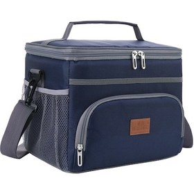 Resim Yaozixa 16l Isı Saklama Çanta - Dışarı Piknik Çantası, Leakproof Termos Çanta, Ofis/okul Yemek Çantası, Araçlık Buz Çantası, Mavi Çok Renkli 