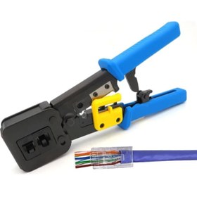 Resim MOLIX Yeni Nesil Rj12 Rj45 Sıkma Makaslı Network Ağ Pense Ez Rj45 Pense 