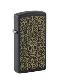Resim Zippo Slim Skull Filigree Dizayn Çakmak 