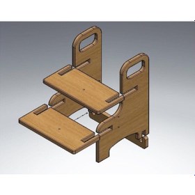 Resim Mdf Basamak Tabure Çocuk Bebek Banyo Wc Lavabo Merdiven Yükseltici 