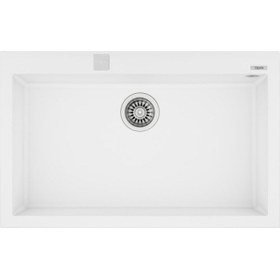 Resim Teka Forsquare 72.40 Tg Beyaz T.Üstü Granit Mutfak Eviyesi 