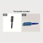 Resim Gateesat Uzun Saplı Lastik Fırçası Oto Yıkama Lastik Temizleme Fırçası Gri Mavi 