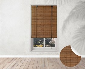 Resim Lina Dora Mokka 140x160 cm Bambu Stor Perde (DORA-3133) 