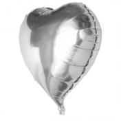 Resim Xnews Parti Aksesuarları Gümüş Rengi Kalp O Balon 60 Cm.- 
