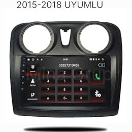 Resim Dacia Sandero Stepway (2015-2018) Android Multimedya Sistemi - 9 İnç HD Ekran, Kablosuz CarPlay & Android Auto, Navigasyon, Bluetooth, Geri Görüş Kamerası Hediyeli (6, GB) 