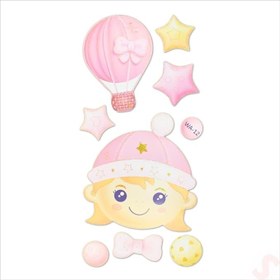 Resim SüSLe Bebek ve Parti Kız Odası, 8 Parça Duvar Sticker Seti 