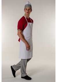 Resim Beyaz Aşçı Ve Mutfak Askılı Önlük-Beyaz 
