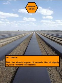 Resim 100 Cm Enli Malç Naylonu, Çilek, Marul, Karpuz Üretimi İçin Ot Engelleyici, Toprak Nem Koruyucu 