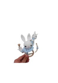 Resim Amigurumi Erkek Tavşan Çıngırak Set 