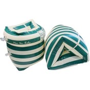 Resim Çocuklar İçin Yüzme Kol Halkaları - Şişme Yeşil Şeritli Kolluklar 