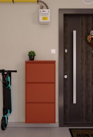 Resim Ceha 3'lü Metal Ayakkabılık - Taba 