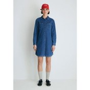Resim Mavi Liz Dark Blue Kadın Denim Elbise (M130656-86430) 