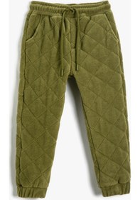 Resim Koton Polar Jogger Eşofman Altı Kapitone Cepli Beli Bağlamalı Haki 3wkb40279tk 3WKB40279TK894 Haki 