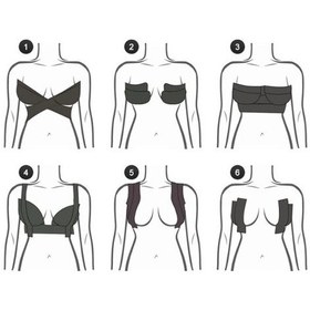 Resim Siyah Renk Göğüs Dikleştirici Bant Çok Renkli 