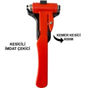 Resim Bilgeden Acil Durum Cam Kırma Çekici Acil Çıkış İmdat Çekici Kemer Kesicili 