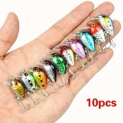 Resim 10 adet Yeni Yavaş Batan Mini Crankbait Balıkçılık Yemi Yapay Minnow Yem Seti 