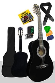 Resim Midex CG-36BK-PAK Kaliteli 36" 3/4 8-12 Yaş Arası Junior Çocuk Gitarı (Çanta Tuner Askı Pena Metod) 