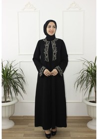 Resim Modabanuda Şule Abaya Ferace Siyah 