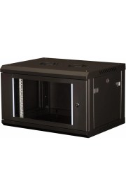 Resim LANDE - 6U 19" Duvar Tipi Rack Kabinet - Genişlik: 600 mm | Derinlik: 600 mm - Siyah (Demonte) 