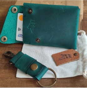 Resim Sumerian Leather Craft Minimalist Deri Cüzdan 