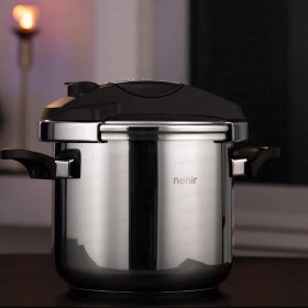 Resim Nehir Silver Matik Paslanmaz Çelik 5 Litre Düdüklü Tencere 