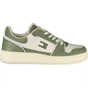 Resim Tommy Hilfiger Tommy Jeans Retro Basket Erkek Yeşil Spor Ayakkabı 
