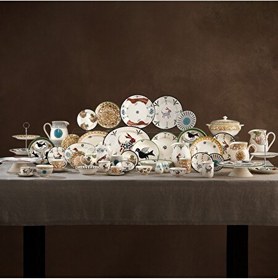 Resim Karaca Paye Selçuklu Serisi Kuşlu Ayaklı Porselen Kek Standı 32 CM 