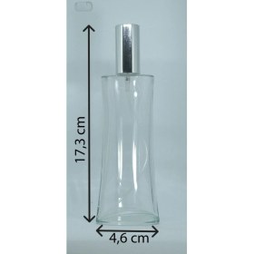 Resim Boş Parfüm Şişesi 100 ml (3 Adet) (TEKRAR DOLDURULABİLİR) Gri Kapak Plastik Valf Eyfel Boş Şişe 