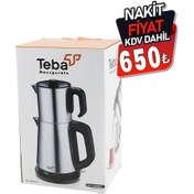 Resim Çelik Elektrikli Çay Makinesi Çaycı Seti 1500w 1.8lt+ 0.8lt 360 Taban Gizli Rezistans Thc-800 Cm 3731 