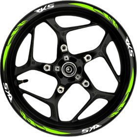 Resim Rks Beyaz Yazılı Neon(Fıstık Yeşili) Pençe Şeritli 