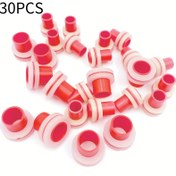 Resim 30 adet Sızdırmaz Silikon Gasket Yıkama Halkaları - Kırmızı ve Beyaz, Banyo, Mutfak ve Lavabo Valfleri için Damlama Tasarımı - Kolay Kurulum, Bant Gerektirmez - Ev Tesisleri Aksesuarları, Banyo Aksesuarları | Renkli Gasket Yıkama Halkaları | Dayanıklı Plastik Yıkama 