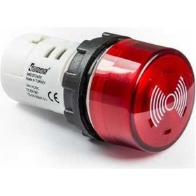 Resim Emas MBZS024SE MB Serisi Plastik LED'li 24V AC/DC 22 mm Buzzer 