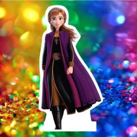 Resim Ayaklı Pano Anna Karekterli Ayaklı Pano 50 Cm Frozen Masa Üstü Doğum Günü Süsü Çok Renkli 