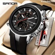 Resim Gaojunshop01 Sanda Erkek Spor Alarmlı Su Geçirmez Çok Fonksiyonlu Fitness Akıllı Saat Siyah Kırmızı Diğer 