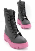 Resim Bambi Mat Siyah Fusya Kadın Bot & Bootie K02538014409 